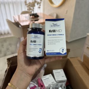 Nutrition KrillMD - Suplemento omega 3 de aceite de krill antártico con astaxantina, EPA, DHA | 2 veces más eficaz que el omega 3 de aceite de pescado | 60 cápsulas blandas