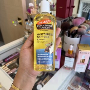Palmer's Aceite corporal hidratante de manteca de cacao con vitamina E, brillo de aspecto radiante e hidratación de la piel, absorción instantánea 8.5 onzas