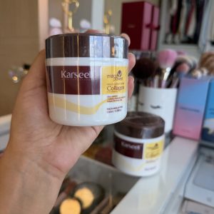 Karseell Tratamiento capilar con colágeno, reparación profunda, acondicionador, aceite de argán, colágeno para el cabello, esencia para cabello seco dañado, todo tipo de cabello 100ml 3.38floz