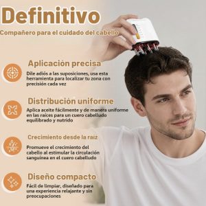 Aplicador eléctrico de aceite para cuero cabelludo recargable